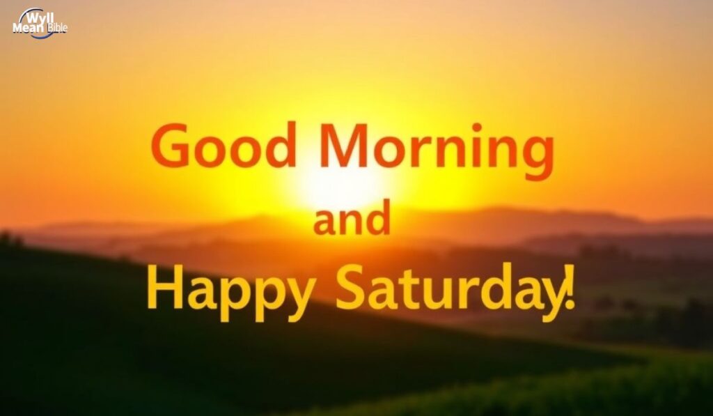 Good Morning and Happy Saturday Messages