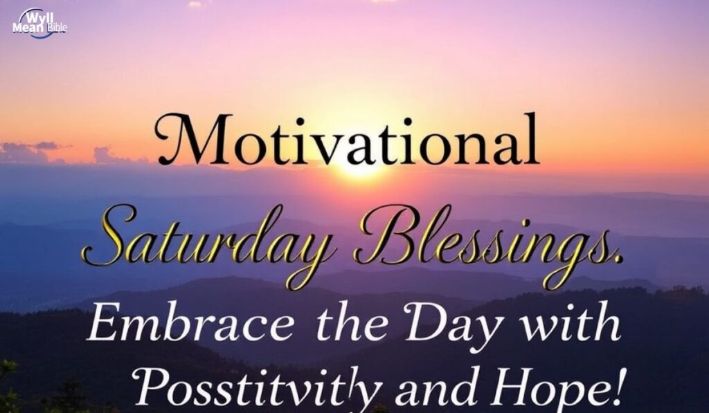 Motivational Saturday Blessings Quotes