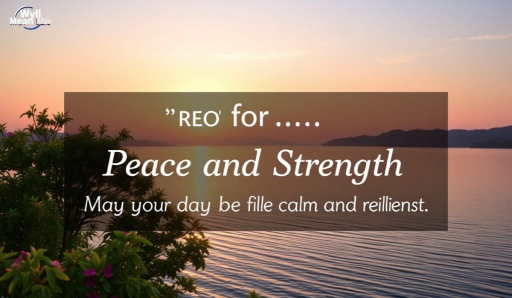 Morning Prayer for Peace and Strength